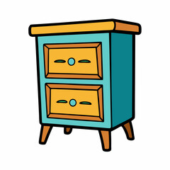 nightstand isolated on white