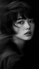 ファンタジーストーリー（モノクロームに刻まれた、一瞬のモノローグ&mdash;静寂の中で紡がれる女性の想い）