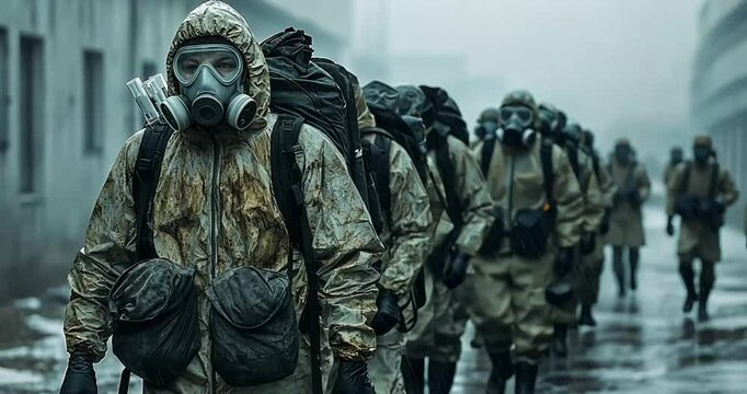 Hazmat Team in a Desolate Urban City