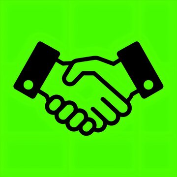 Minimalist Handshake Icon for Partnership and Business