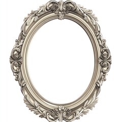 Vintage oval frame with antique decorative patterns PNG