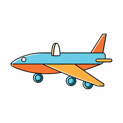 vector illustration of airplane