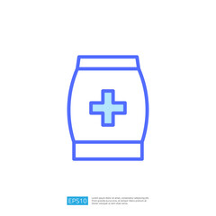 Icon of a Clean and Disinfectant Spray Bottle with Medical Cross Symbol for Health and Safety in Hygiene Practices