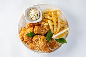 Chip Shop Food, deep fried food, battered food, fish and chips, black pudding, white pudding,...