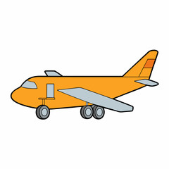 vector illustration of cargo plane