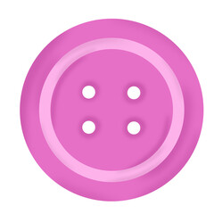 Illustration of a Button with Four Holes