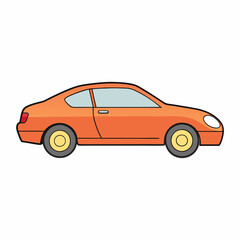 coupe car isolated on white