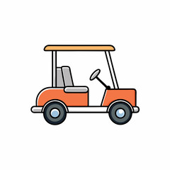 vector illustration of a golf cart