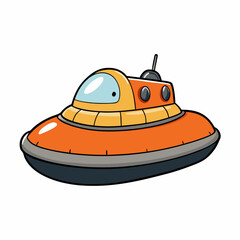 hovercraft vector illustration