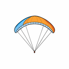 paraglider isolated on white