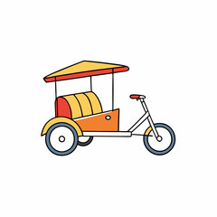pedicab vector illustration