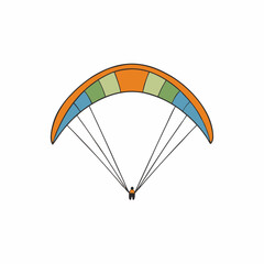 paraglider isolated on white