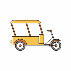 pedicab vector illustration