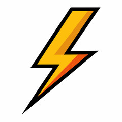 angular lightning strike with bold contrast