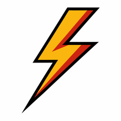 angular lightning strike with bold contrast