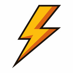 angular lightning strike with bold contrast
