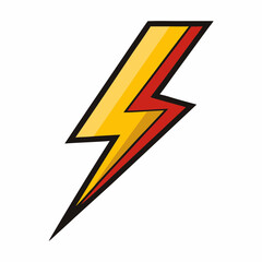 angular lightning strike with bold contrast