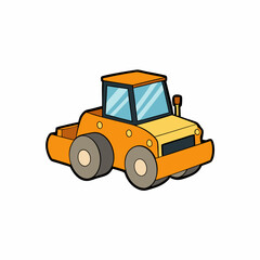 road roller isolated on white