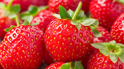 Fresh strawberries gathered from the farm, ready for sale at the local market
