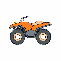 tv terrain vehicle on white
