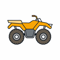 tv terrain vehicle on white