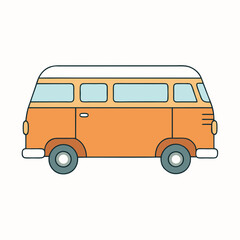 van isolated on white background