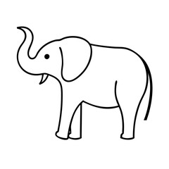 Fototapeta premium Majestic elephant with prominent tusks, ideal for wildlife conservation and safari themes.