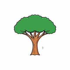 vector illustration of a banyan tree