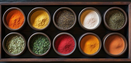 A close-up of cinnamon sticks tied with twine next to ground cinnamon. 