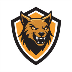 hyena head mascot logo design fierce animal emblem vector artwork
