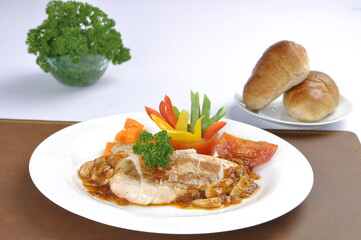 pork chop with vegetables