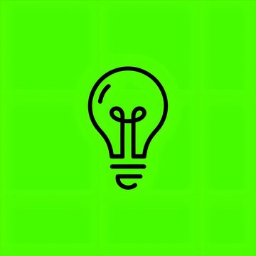 Minimalist Light Bulb Icon for Ideas and Innovation
