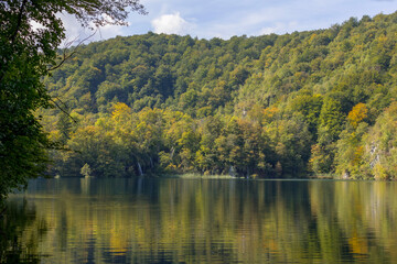 Waterfall in Plitvice National Park, Croatia