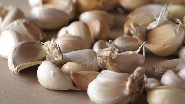 Closeup of fresh garlic cloves
