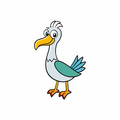 illustration of a cartoon albatross