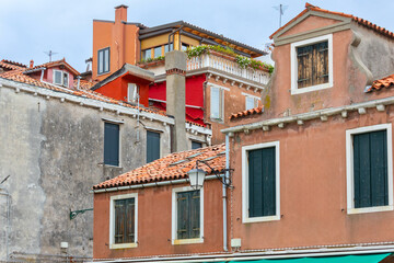 Obraz premium Murano, Italy colorful houses street view