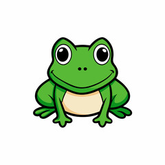 bullfrog on white background