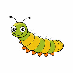 caterpillar on a white background