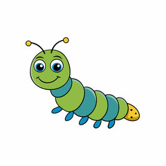 caterpillar on a white background