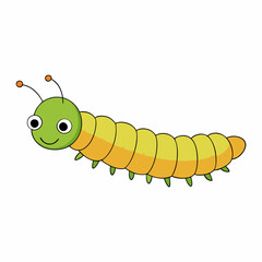 caterpillar on a white background