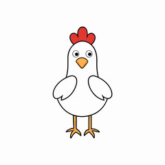 chicken cartoon vector