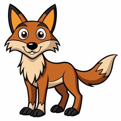 coyote cartoon isolated on white
