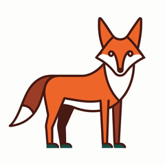 coyote cartoon isolated on white