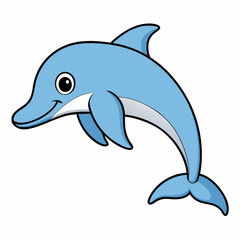dolphin isolated on white