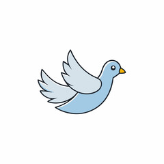 dove of peace isolated on white background