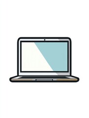 Simple illustration of a laptop