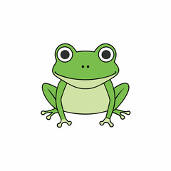 frog on white background