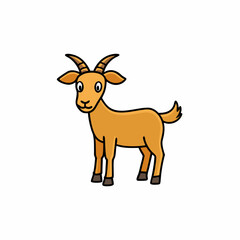vector illustration of a goat
