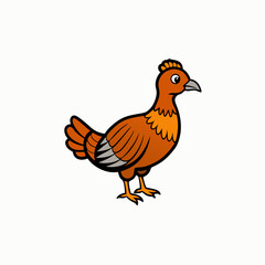 grouse isolated on white