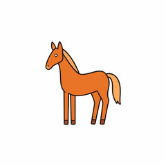 horse cartoon isolated on white